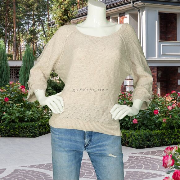 American Eagle Outfitters Flecked Cottagecore Grandmacore Top Blouse Shirt L - Picture 1 of 10